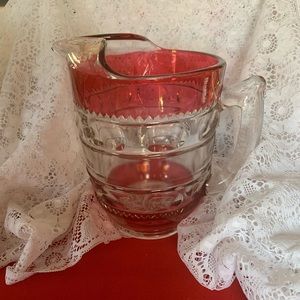 Kings crown Cranberry pitcher